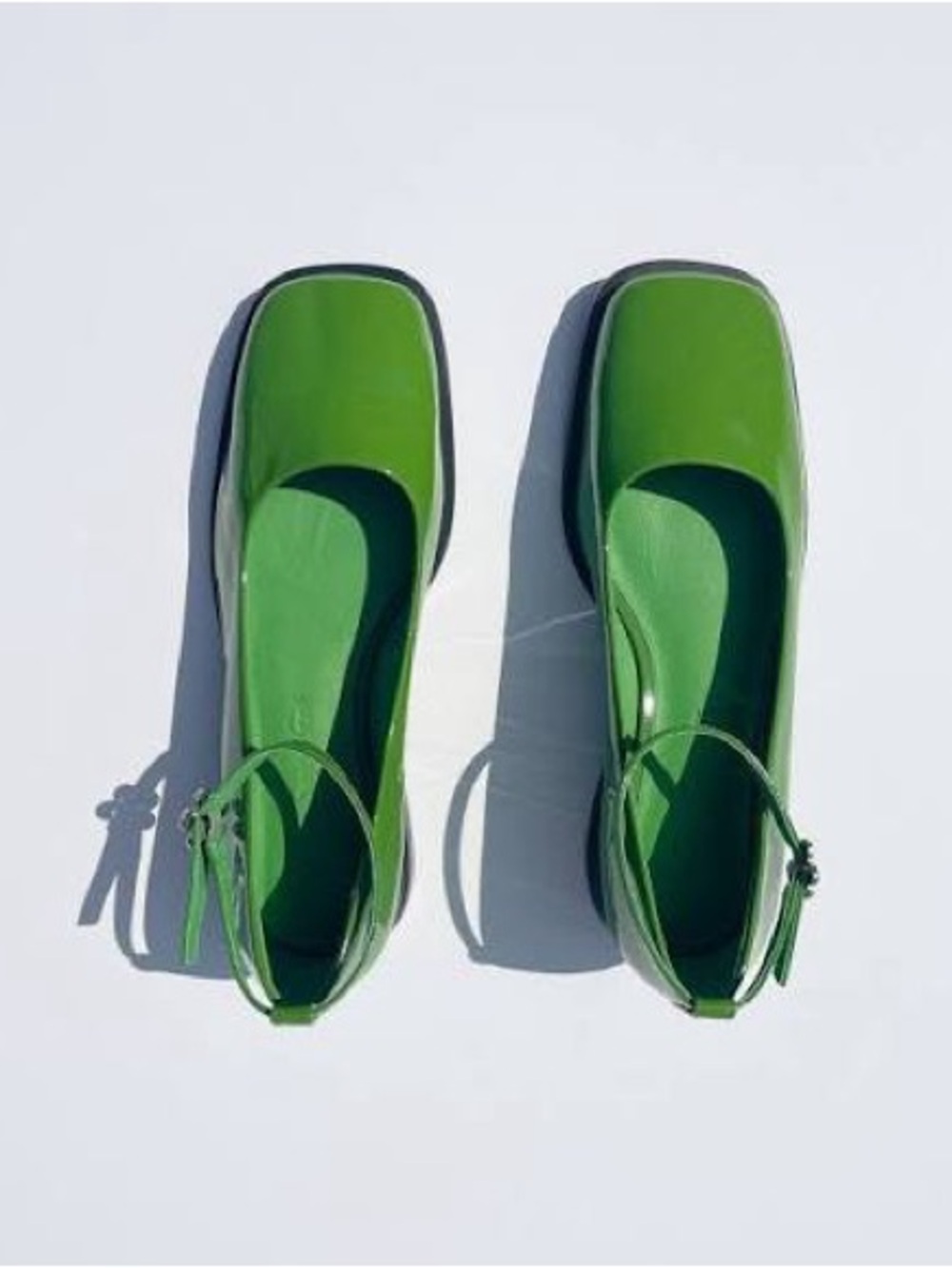 Lisa Says Gah Mia Mary Jane Green Patent Flats sz 9 - Picture 2 of 9